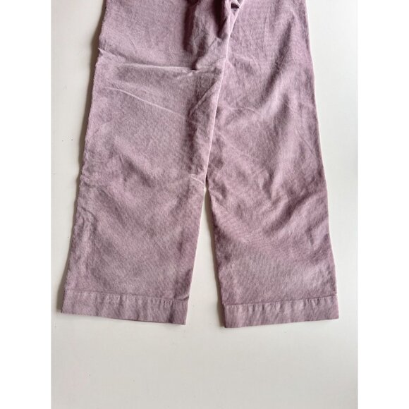EVERLANE Dusty Lavender Purple Cotton Corduroy Wide Leg Sailor Pants, Size 6 - Picture 11 of 15